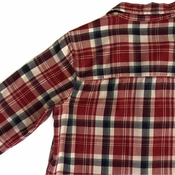 Roots Plaid Button Down Shirt Pockets - Picture 12 of 16